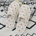 Soft new beautiful indoor cotton female linen slippers